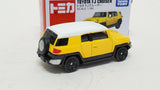 Tomica 85 Toyota FJ Cruiser XJ10 SUV Yellow. Scale is 1:66. - hiltawaytoyhk