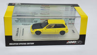 Inno64 Honda Civic EF9 SiR Yellow. Malaysia exclusive. 1:64 - hiltawaytoyhk