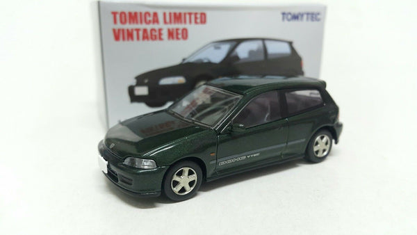 Tomica Limited TOMYTEC Vintage LV-N48e Honda Civic EG6 SiR-S Green. 1:64. - hiltawaytoyhk